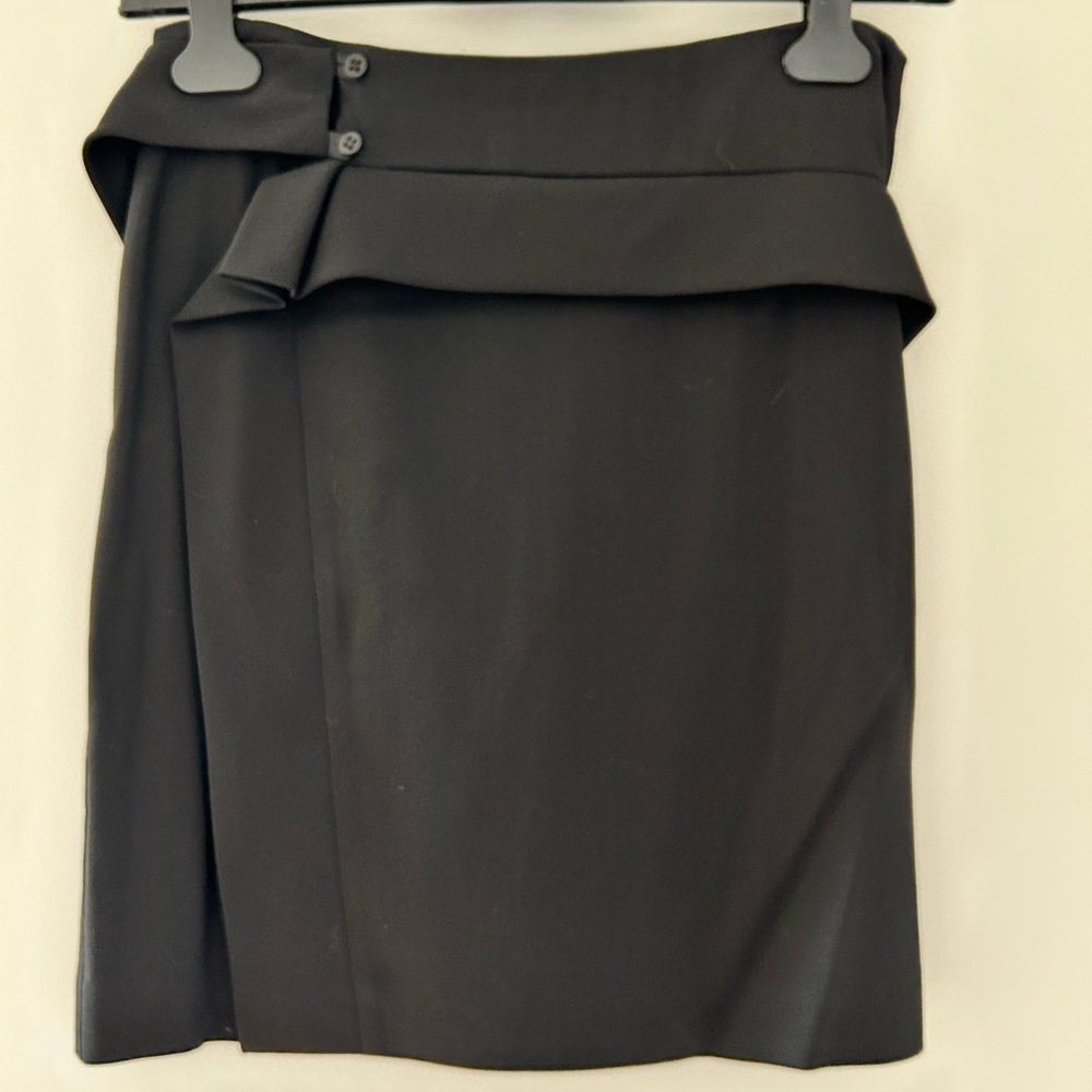 Emporio Armani Black Asymmetrical Mini Skirt
